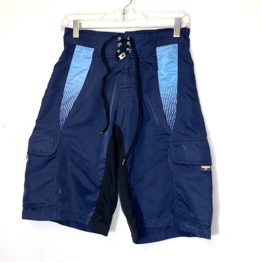 Fox Racing moto board shorts navy‎ tie closure Men's 28 *spots